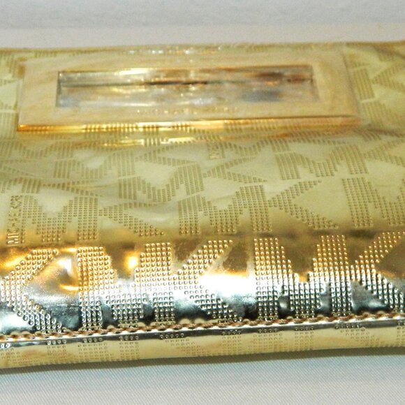 Michael Kors Gold Metallic Over-sized Wallet Clutch - Picture 6 of 10